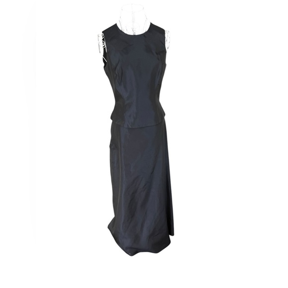 Vintage 90s Y2K Vera Wang Two Piece Formal Dress Blue Black Shimmer Prom Size 6 - Picture 1 of 16